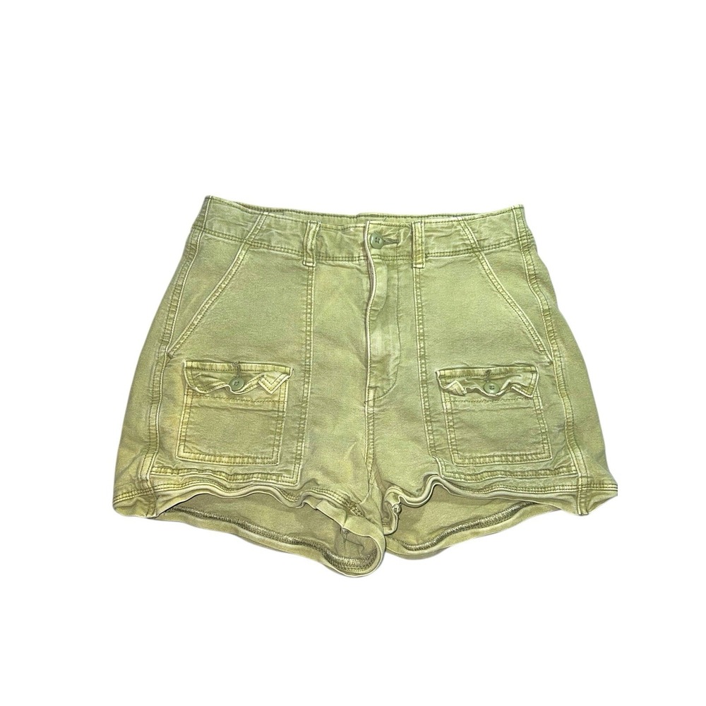 American Eagle highest rise 90s‎ Boyfriend short Size 2 Green-stretch-pockets